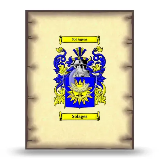 Solages Coat of Arms Print