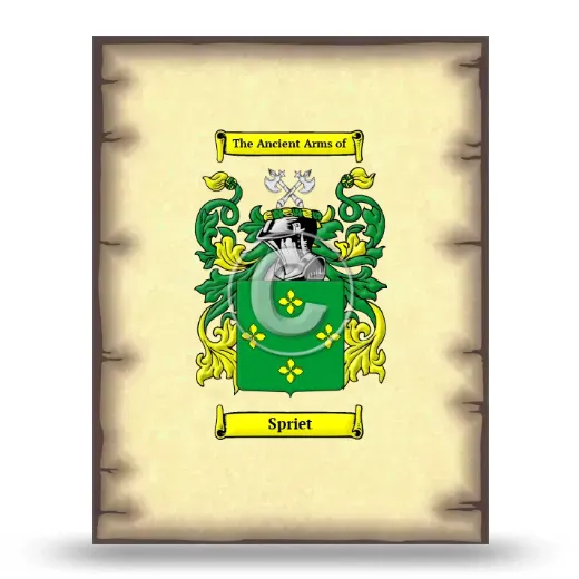 Spriet Coat of Arms Print