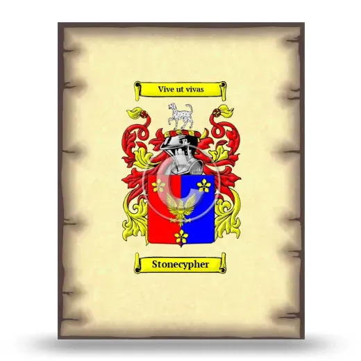 Stonecypher Coat of Arms Print