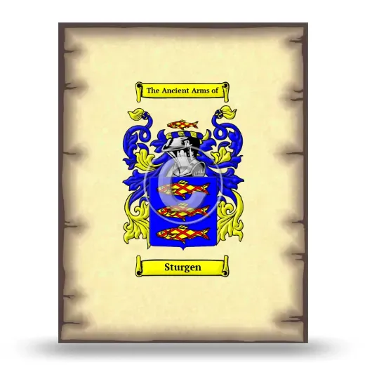 Sturgen Coat of Arms Print