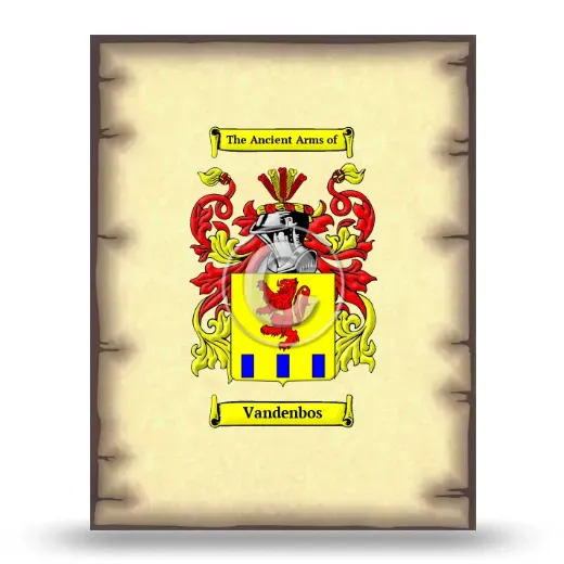 Vandenbos Coat of Arms Print