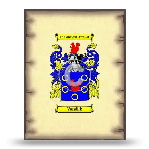 Vandijk Coat of Arms Print