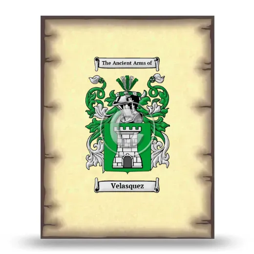 Velasquez Coat of Arms Print