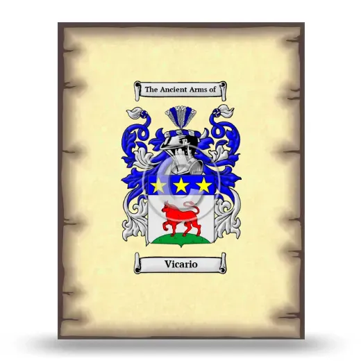 Vicario Coat of Arms Print