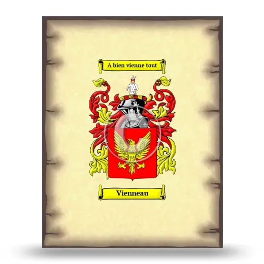 Vienneau Coat of Arms Print