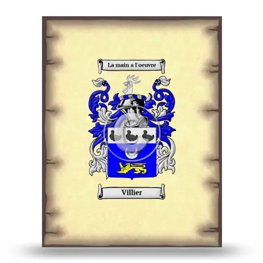 Villier Coat of Arms Print