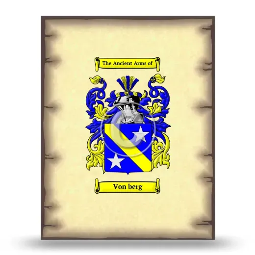 Von berg Coat of Arms Print
