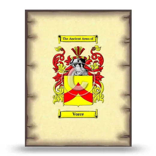 Vorce Coat of Arms Print