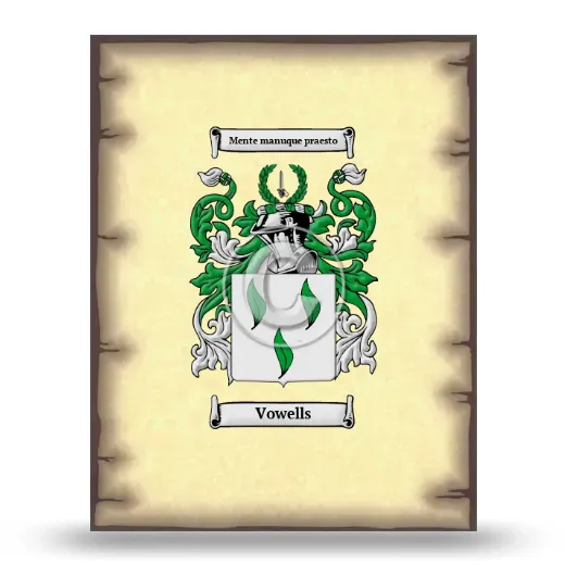 Vowells Coat of Arms Print