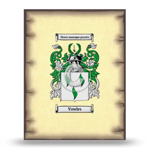 Vowles Coat of Arms Print