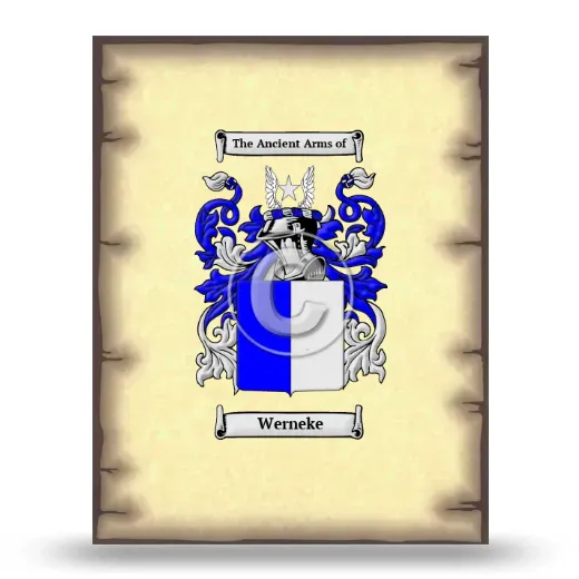 Werneke Coat of Arms Print
