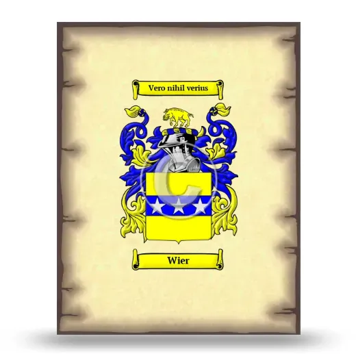 Wier Coat of Arms Print