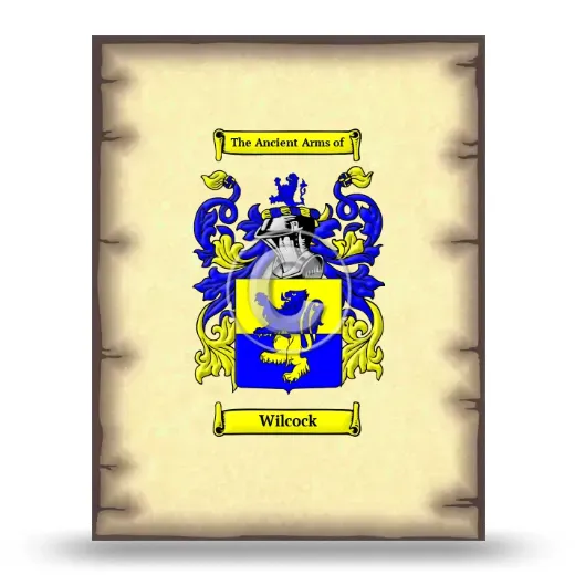 Wilcock Coat of Arms Print