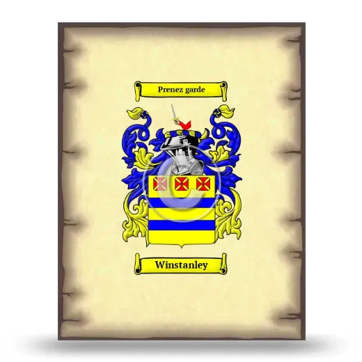 Winstanley Coat of Arms Print