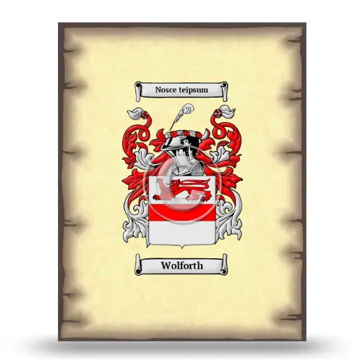 Wolforth Coat of Arms Print