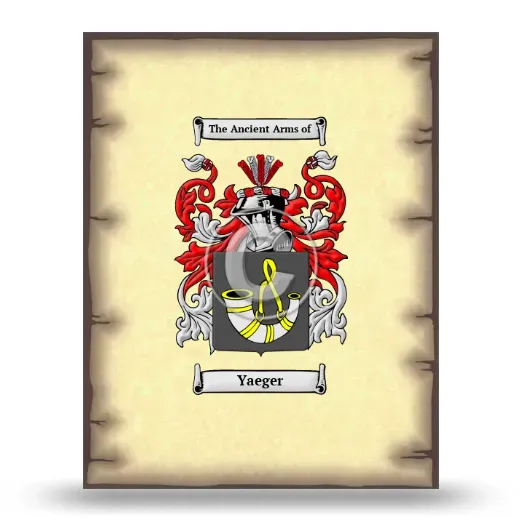 Yaeger Coat of Arms Print