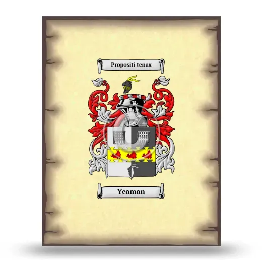 Yeaman Coat of Arms Print