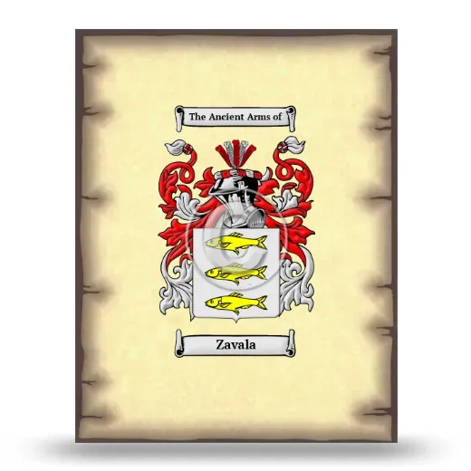 Zavala Coat of Arms Print