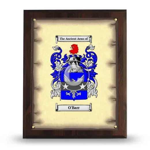 O'Barr Coat of Arms Plaque