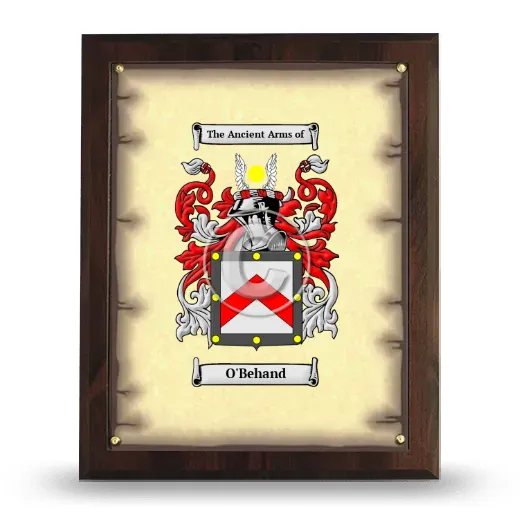 O'Behand Coat of Arms Plaque