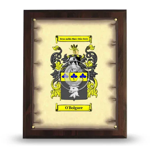 O'Bolgare Coat of Arms Plaque