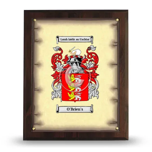 O'Brien's Coat of Arms Plaque