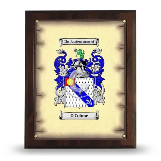 O'Coinne Coat of Arms Plaque