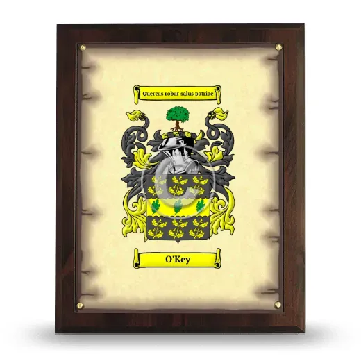 O'Key Coat of Arms Plaque