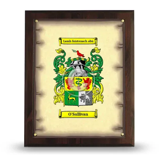 O'Sullivan Coat of Arms Plaque