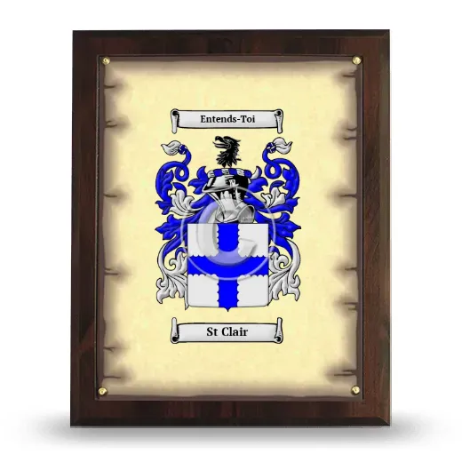 St Clair Coat of Arms Plaque