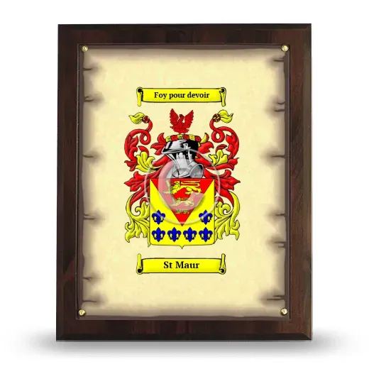 St Maur Coat of Arms Plaque