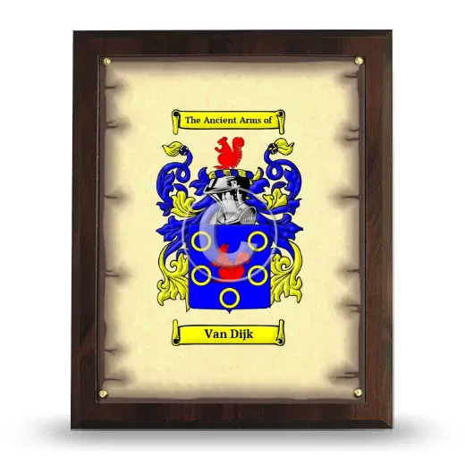 Van Dijk Coat of Arms Plaque