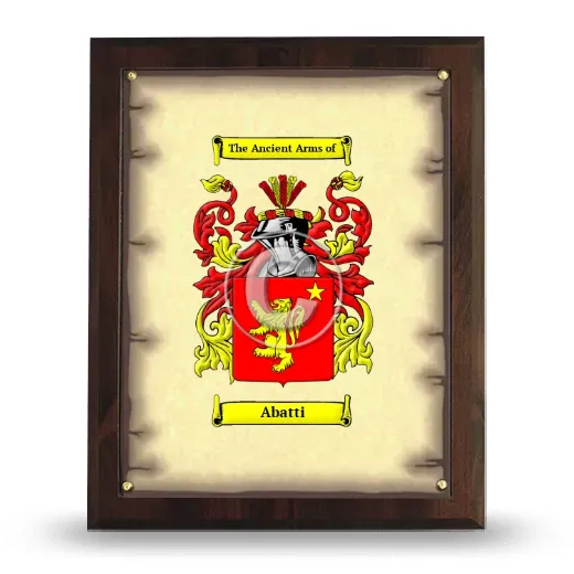 Abatti Coat of Arms Plaque
