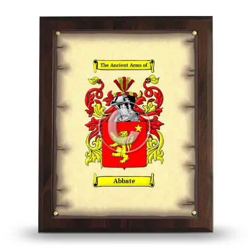 Abbate Coat of Arms Plaque