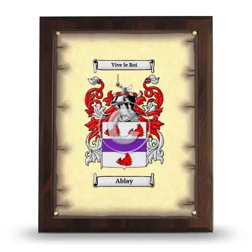 Ablay Coat of Arms Plaque