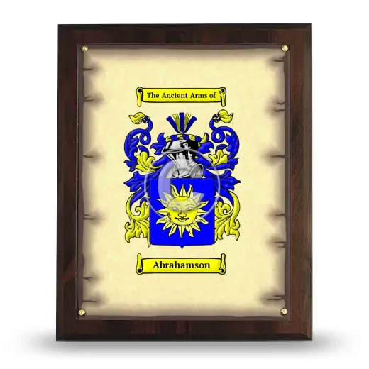 Abrahamson Coat of Arms Plaque