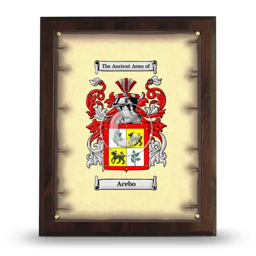Acebo Coat of Arms Plaque