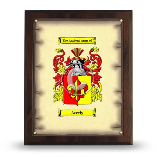 Acerly Coat of Arms Plaque