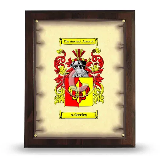 Ackerley Coat of Arms Plaque