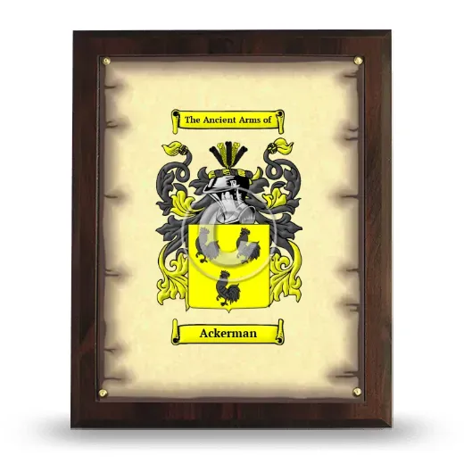 Ackerman Coat of Arms Plaque