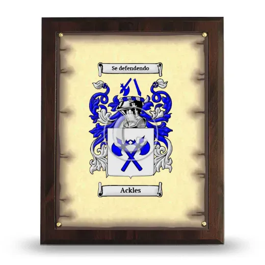 Ackles Coat of Arms Plaque