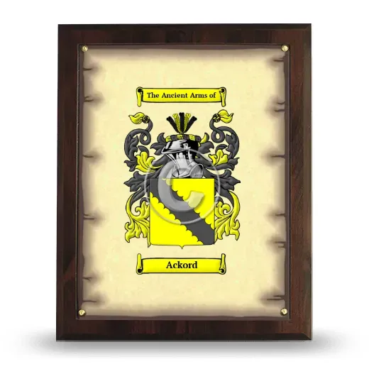 Ackord Coat of Arms Plaque