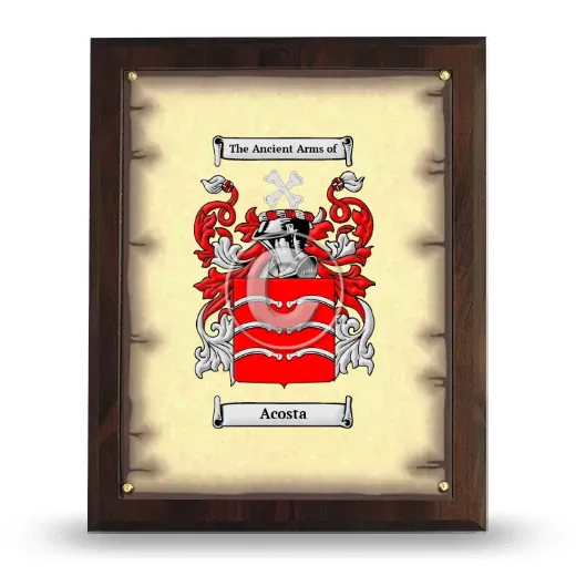 Acosta Coat of Arms Plaque