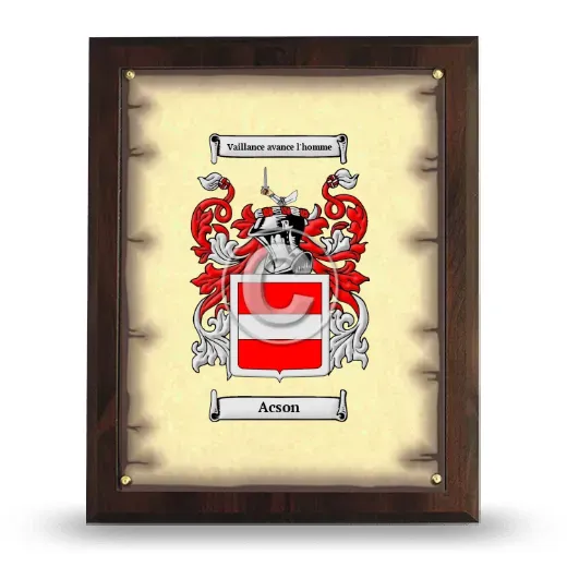 Acson Coat of Arms Plaque