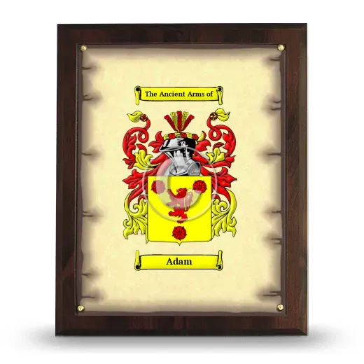 Adam Coat of Arms Plaque