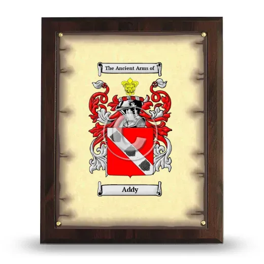Addy Coat of Arms Plaque