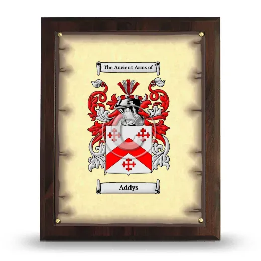 Addys Coat of Arms Plaque