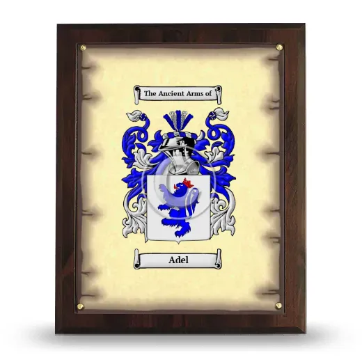 Adel Coat of Arms Plaque