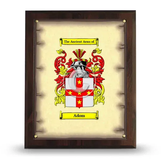 Adom Coat of Arms Plaque