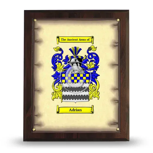 Adrian Coat of Arms Plaque